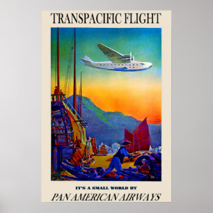 Poster de voyage transpacifique vintage