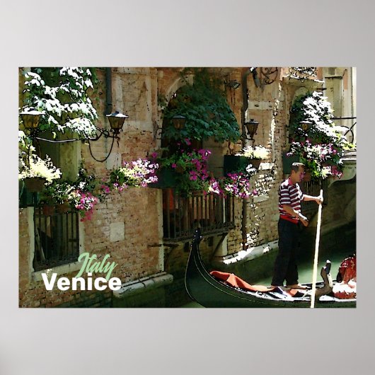 Poster de voyage Venice Gondolier (Devant)
