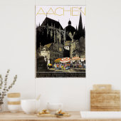 Poster de voyage vintage Aachen Allemagne (Cuisine)