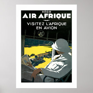 Poster de voyage vintage Africa Airline