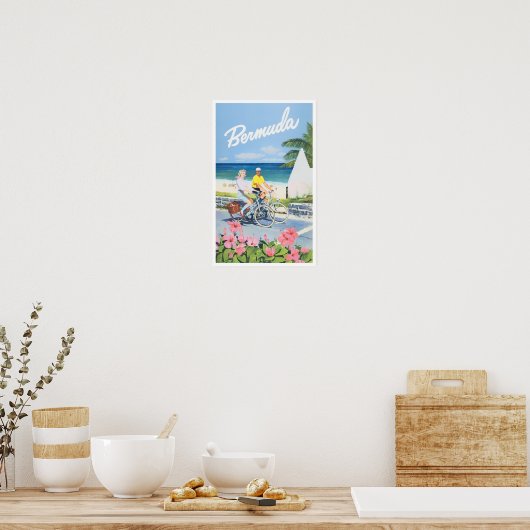Poster de voyage vintage Bermudes (Cuisine)