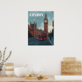 Poster de voyage vintage Big Ben - Londres, Anglet (Cuisine)