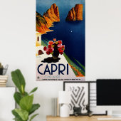 Poster de voyage vintage Capri (Bureau à domicile)