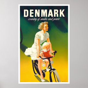 Poster de voyage vintage Danemark