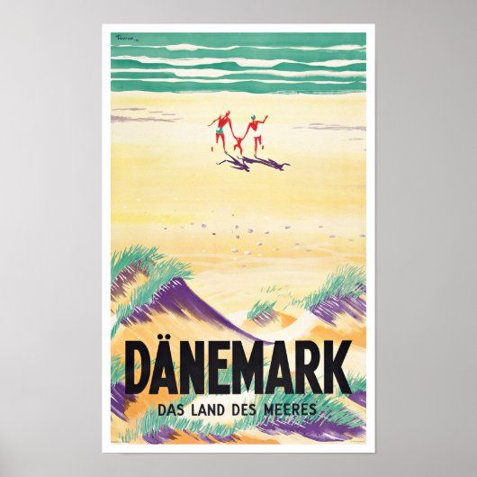 Poster de voyage vintage Danemark (Devant)
