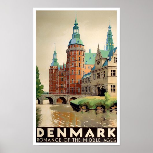 Poster de voyage vintage Danemark (Devant)
