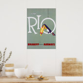 Poster de voyage vintage de Rio de Janeiro (Cuisine)