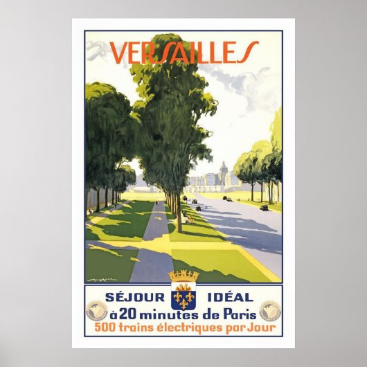 Poster de voyage Vintage de Versailles (Devant)