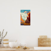 Poster de voyage vintage Furka Pass Suisse (Cuisine)