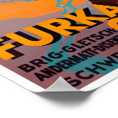 Poster de voyage vintage Furka Pass Suisse (Coin)