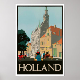 Poster de voyage vintage Holland