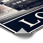 Poster de voyage vintage Londres Angleterre (Coin)