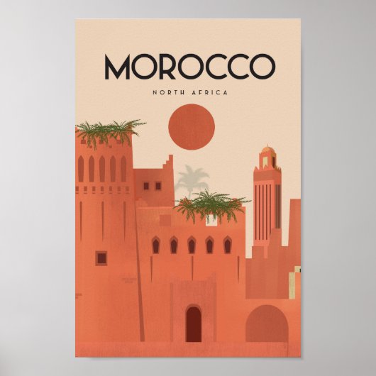 poster de voyage vintage marocain (Devant)
