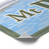 Poster de voyage vintage Mount Rainier (Coin)