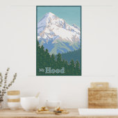 Poster de voyage vintage Mt. Hood (Cuisine)