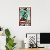 Poster de voyage vintage Navy Cut (Bureau à domicile)