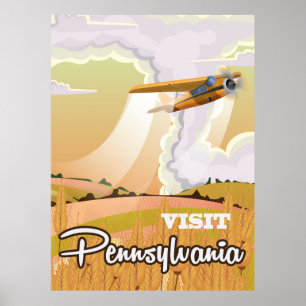 Poster de voyage vintage Pennsylvanie