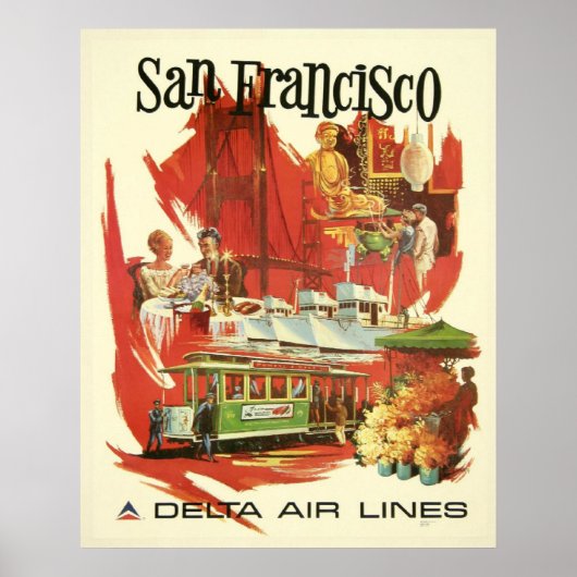 Poster de voyage vintage San Francisco (Devant)