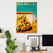 Poster de voyage vintage San Miguel (Bureau à domicile)