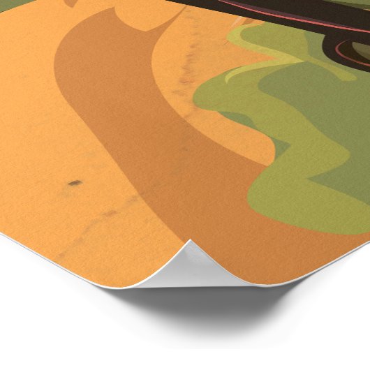 Poster de voyage vintage Sequoia. (Coin)