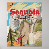 Poster de voyage vintage Sequoia. (Devant)