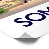 Poster de voyage vintage Somerset England (Coin)