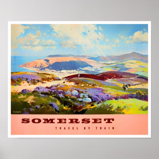 Poster de voyage vintage Somerset England (Devant)