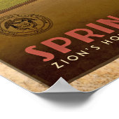Poster de voyage vintage Springdale Zion's Hometow (Coin)