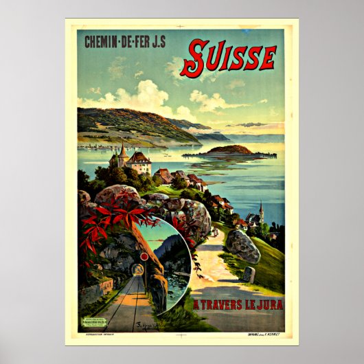 poster de voyage vintage Suisse (Devant)
