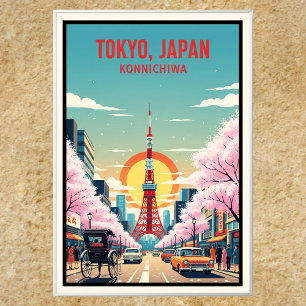 Poster de voyage Vintage Tokyo dans les années 196
