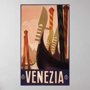 poster de voyage vintage Venezia (Venise)