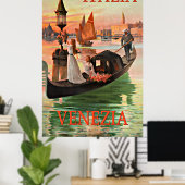 poster de voyage vintage Venise Italie (Bureau à domicile)
