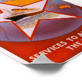 Poster de voyage vintage White Star Line (Coin)