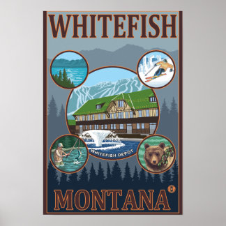 Poster de voyage Whitefish, MontanaScic