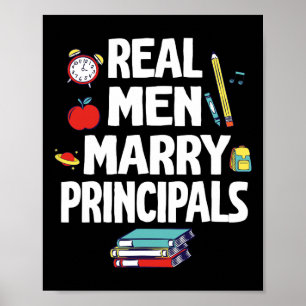 Poster De vrais Hommes Marient Principaux Joyeux Mariage