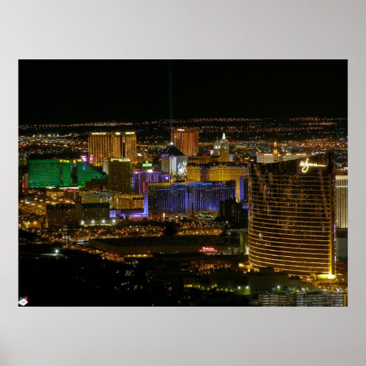 Poster de vue aérienne Las Vegas Strip (Devant)