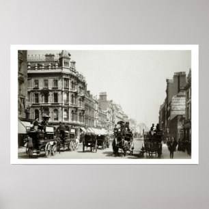 Poster De vue rue d'Oxford vers le bas, Londres (photo de