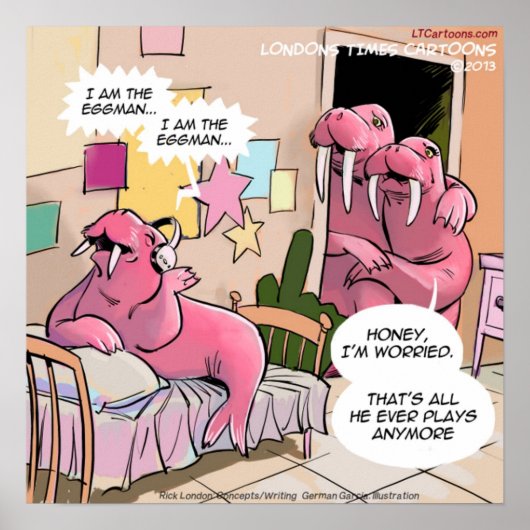 Poster de Walrus Chant drôle (Devant)