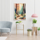 Poster de Woodsy Forest dans l'aquarelle