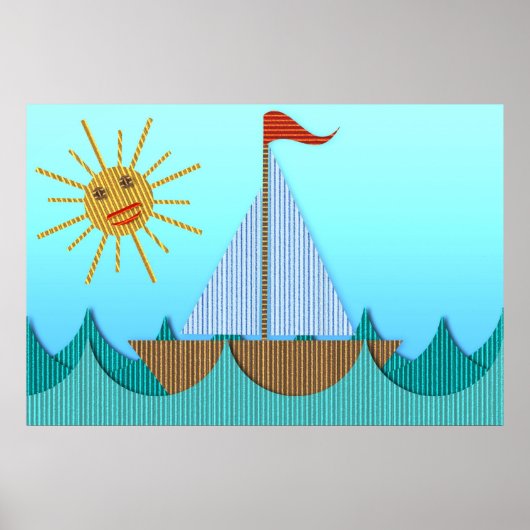 Poster de yacht en carton (Devant)