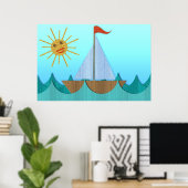 Poster de yacht en carton (Bureau à domicile)
