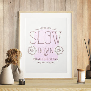 Poster de Yoga pratique ralentir