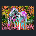 Poster de Zebra Pop Art<br><div class="desc">Cette conception est de ma collection 2011 :)</div>