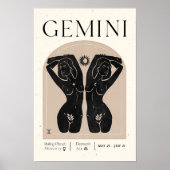 Poster de Zodiac féminin Gemini (Devant)