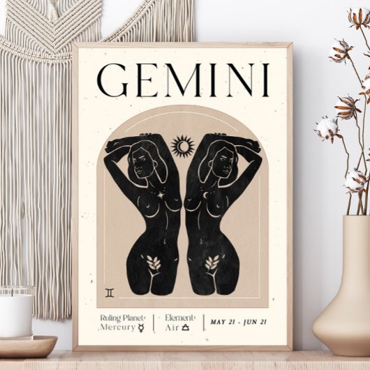 Poster de Zodiac féminin Gemini