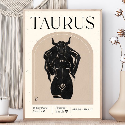 Poster de Zodiac féminin Taurus