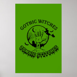 Poster de Zombie sorcières gothiques (24x36)