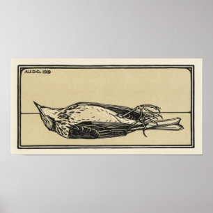 Poster Dead Bird par Julie de Graag Art Nouveau