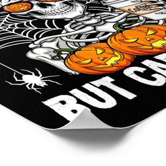 Poster Dead Inside But Caffeinated Funny Nurse Halloween  (Coin)