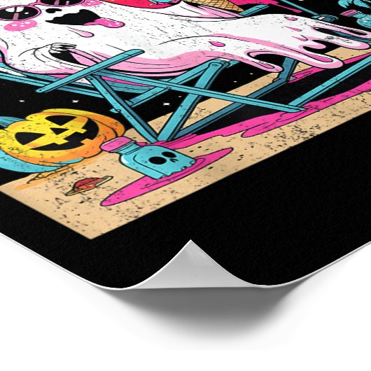 Poster Dead Inside Tan Extérieur Funny Ghost Beach Art (Coin)